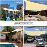 Waterproof UV Shade Sail - 300D Oxford Cloth for Garden, Terrace, Camping Sun Shelter