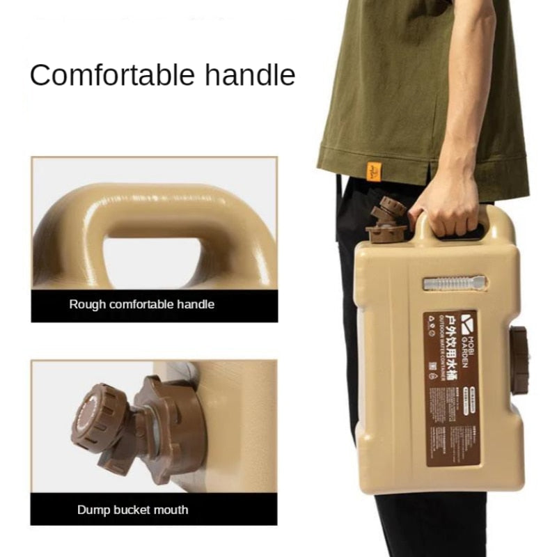 Large Capacity Household Water Storage Tank with Faucet - Portable for Outdoor Camping