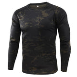 Men's Camouflage Quick-Dry Long Sleeve T-Shirt for Summer Outdoor Hiking, Fishing, Camping, and Tactical Use