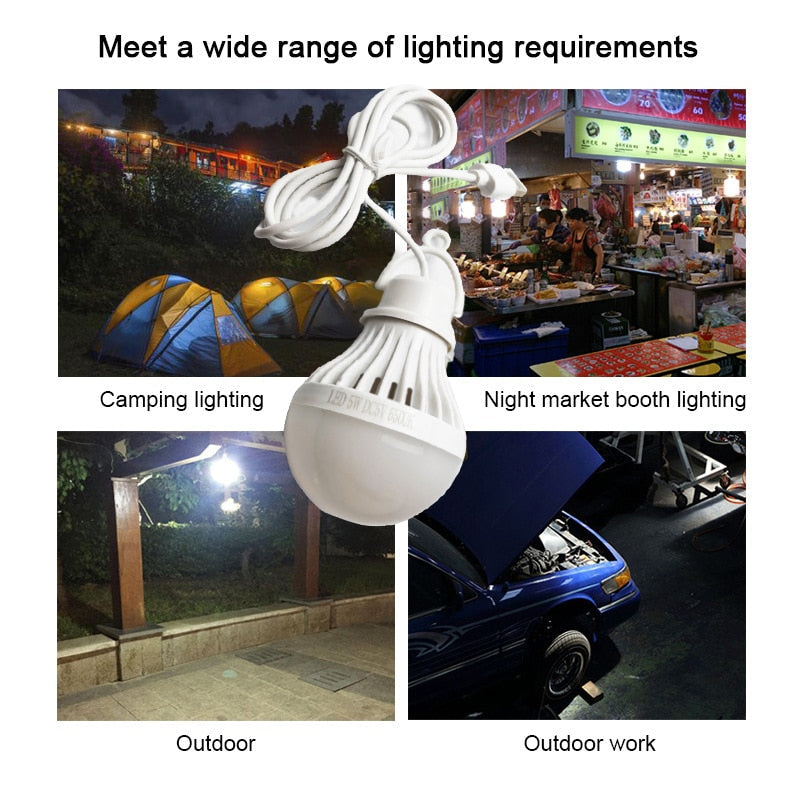 Portable LED Lantern - 5V USB Rechargeable, Super Bright Mini Bulb for Camping, Reading, Study, and Outdoor Use