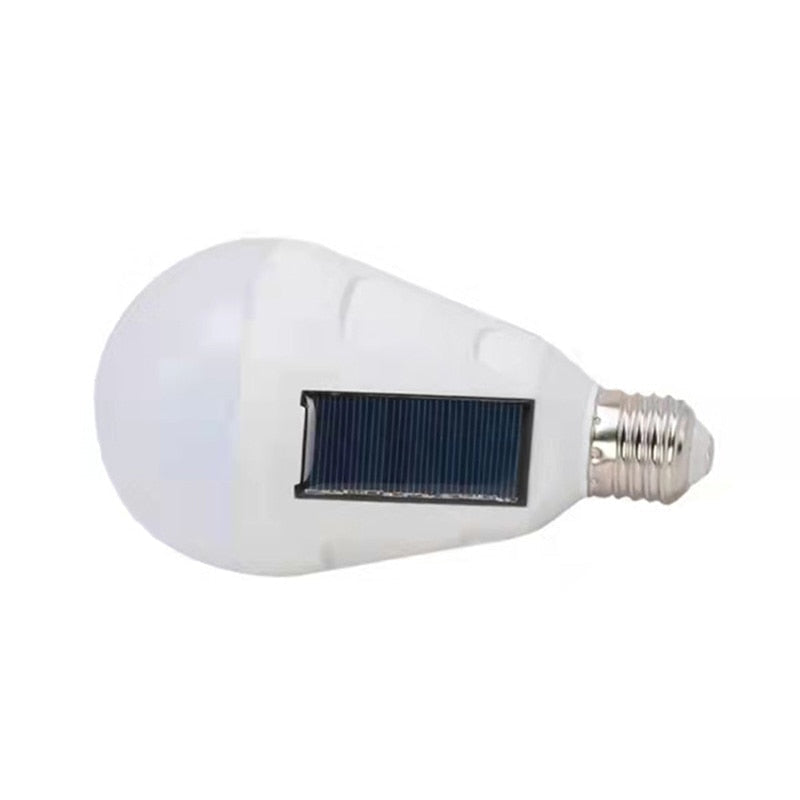 E27 Rechargeable LED Solar Bulb Lamp 7W/12W 85V-265V Outdoor Emergency Solar Powered Light for Travel, Fishing, Camping