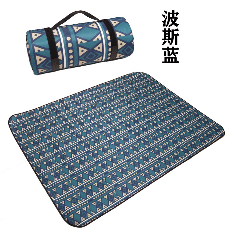 2Mx2M Ethnic Camping Mat - Thickened, Waterproof, Portable Picnic Cloth, Moisture-Proof Outdoor Floor Mat