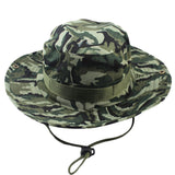 Fashion Military Camouflage Bucket Hat - Wide Brim Sun Protection for Fishing, Camping, and Outdoor Activities