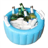 Inflatable Beer Ice Bucket - Floating Cooler for Summer Pool Parties, Outdoor Swimming Pools, and Air Mattresses