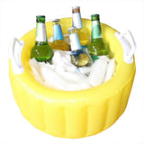 Inflatable Beer Ice Bucket - Floating Cooler for Summer Pool Parties, Outdoor Swimming Pools, and Air Mattresses