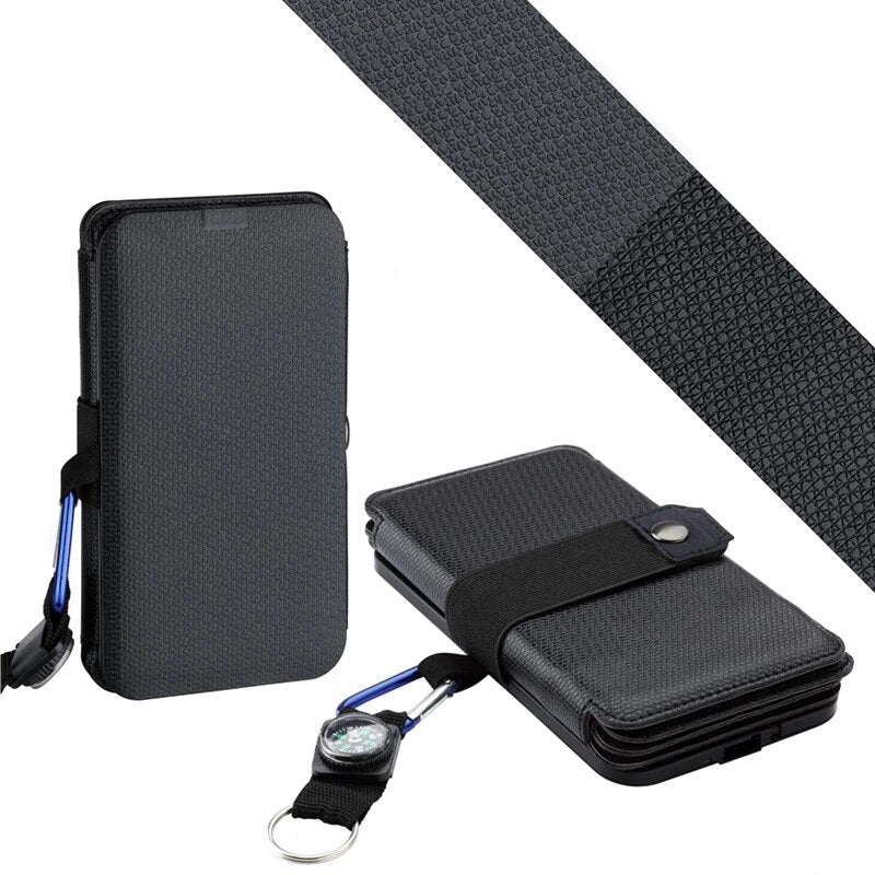 25W Folding Solar Charger with USB Output - Fast Charging for Smartphones, MP4s, and Portable Devices