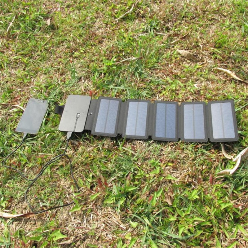 25W Folding Solar Charger with USB Output - Fast Charging for Smartphones, MP4s, and Portable Devices