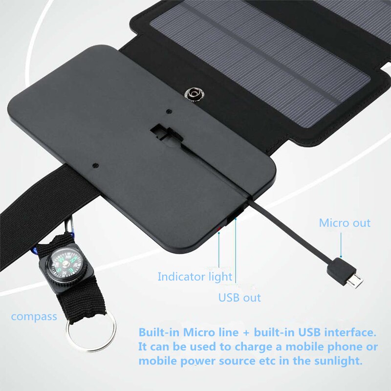 25W Folding Solar Charger with USB Output - Fast Charging for Smartphones, MP4s, and Portable Devices
