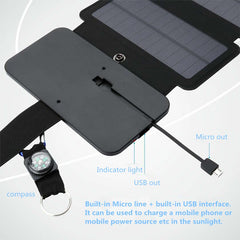 25W Folding Solar Charger with USB Output - Fast Charging for Smartphones, MP4s, and Portable Devices