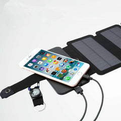25W Folding Solar Charger with USB Output - Fast Charging for Smartphones, MP4s, and Portable Devices