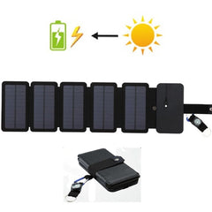 25W Folding Solar Charger with USB Output - Fast Charging for Smartphones, MP4s, and Portable Devices