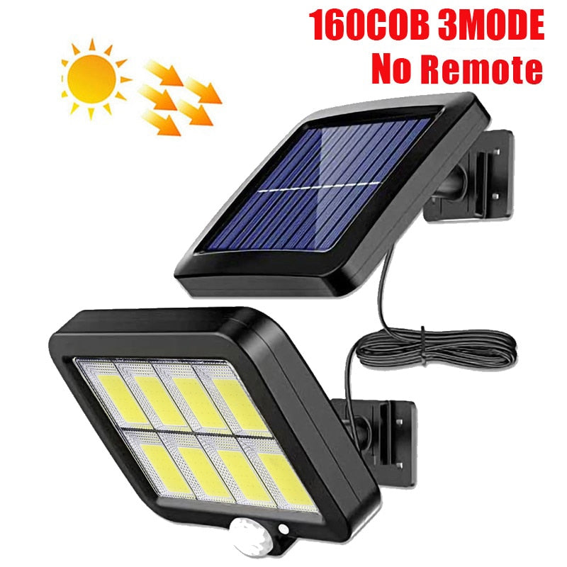 LED Solar Split Wall Lamp - 3 Modes, Waterproof, Motion Sensor, Garden & Street Lighting, Security Wall Light