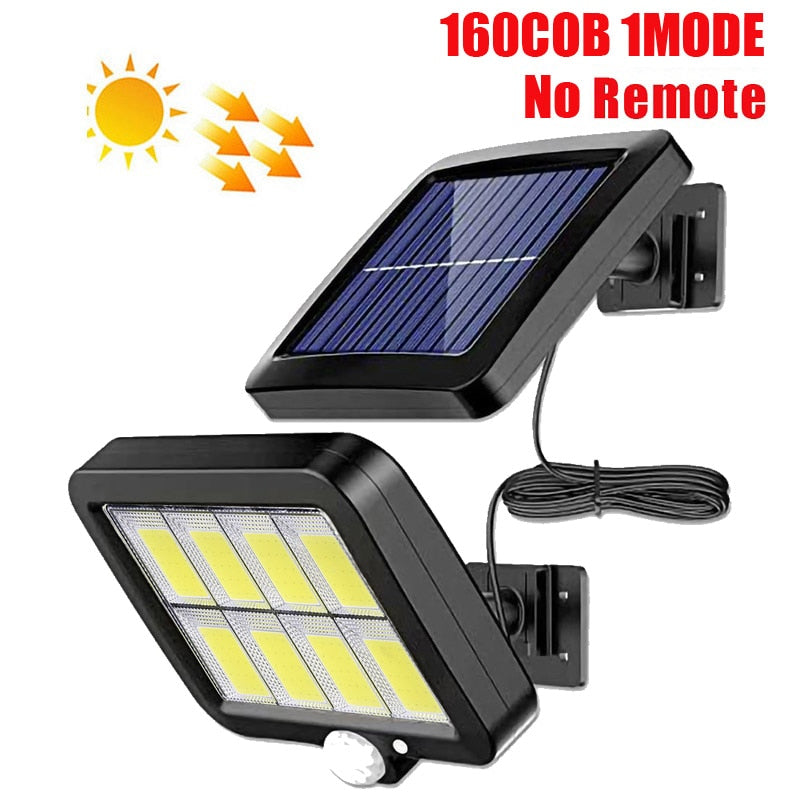 LED Solar Split Wall Lamp - 3 Modes, Waterproof, Motion Sensor, Garden & Street Lighting, Security Wall Light