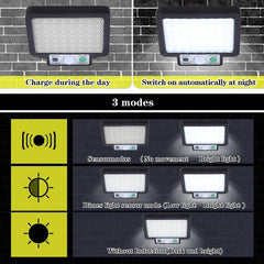 LED Solar Split Wall Lamp - 3 Modes, Waterproof, Motion Sensor, Garden & Street Lighting, Security Wall Light