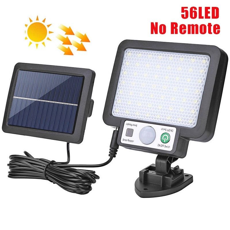 LED Solar Split Wall Lamp - 3 Modes, Waterproof, Motion Sensor, Garden & Street Lighting, Security Wall Light