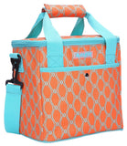 Leakproof Insulated Lunch Bag for Women - 9 Can Capacity, Soft Cooler Tote, Orange