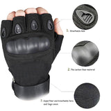 Military Fingerless Hard Knuckle Tactical Gloves for Hiking, Cycling, Climbing, Camping, and Outdoor Sports