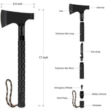 Foldable Tactical Axe Multi-Tool Kit: Emergency Gear, Portable Tomahawk, Survival Hatchet for Outdoor Camping