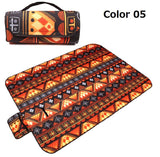 Portable Folding Picnic Mat - Thick, Moisture-Proof, Nation Style Print for Camping, Beach, Baby, and Travel