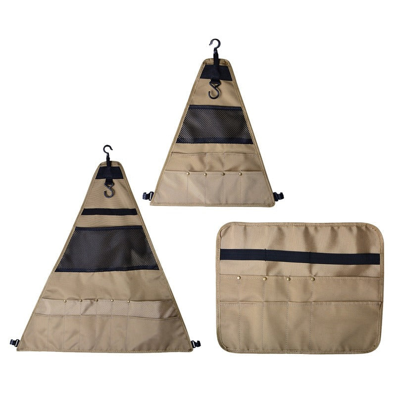 Oxford Cloth Camping Picnic Tableware Storage Bag - Portable BBQ Cutlery Organizer & Outdoor Hanging Holder