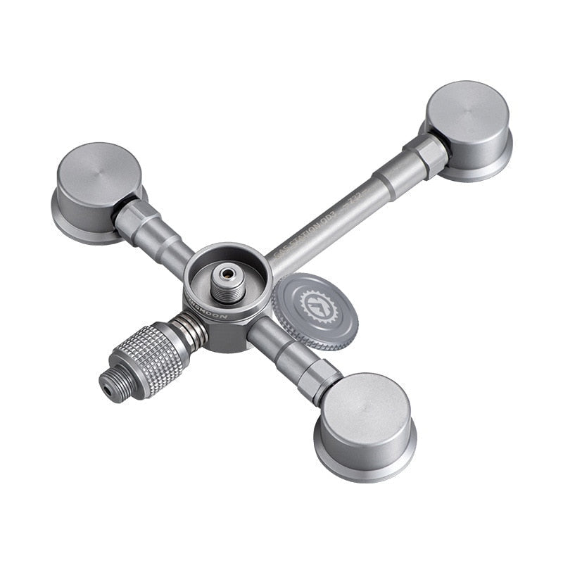 Aluminum Alloy Camping Gas Canister Adapter: 3-to-2 Switch Tool, OD3 Connector for Outdoor Stove