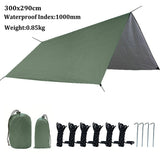 Ultra Light Waterproof Square Camouflage Awnings - Outdoor Camping Tarp, Travel Sun Shelter, Garden Canopy