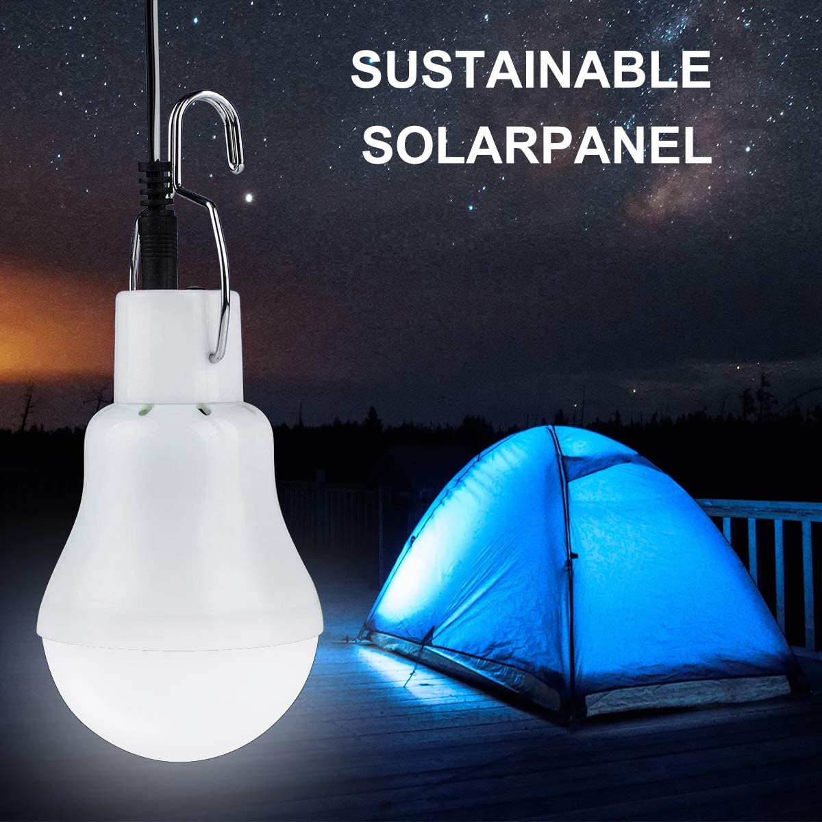 12 LED Waterproof Solar Hanging Lamp - Outdoor Courtyard Garden & Camping Light