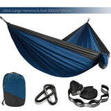 Double Person Solid Color Parachute Hammock with Straps & Carabiner for Camping, Survival, Travel, Outdoor Furniture