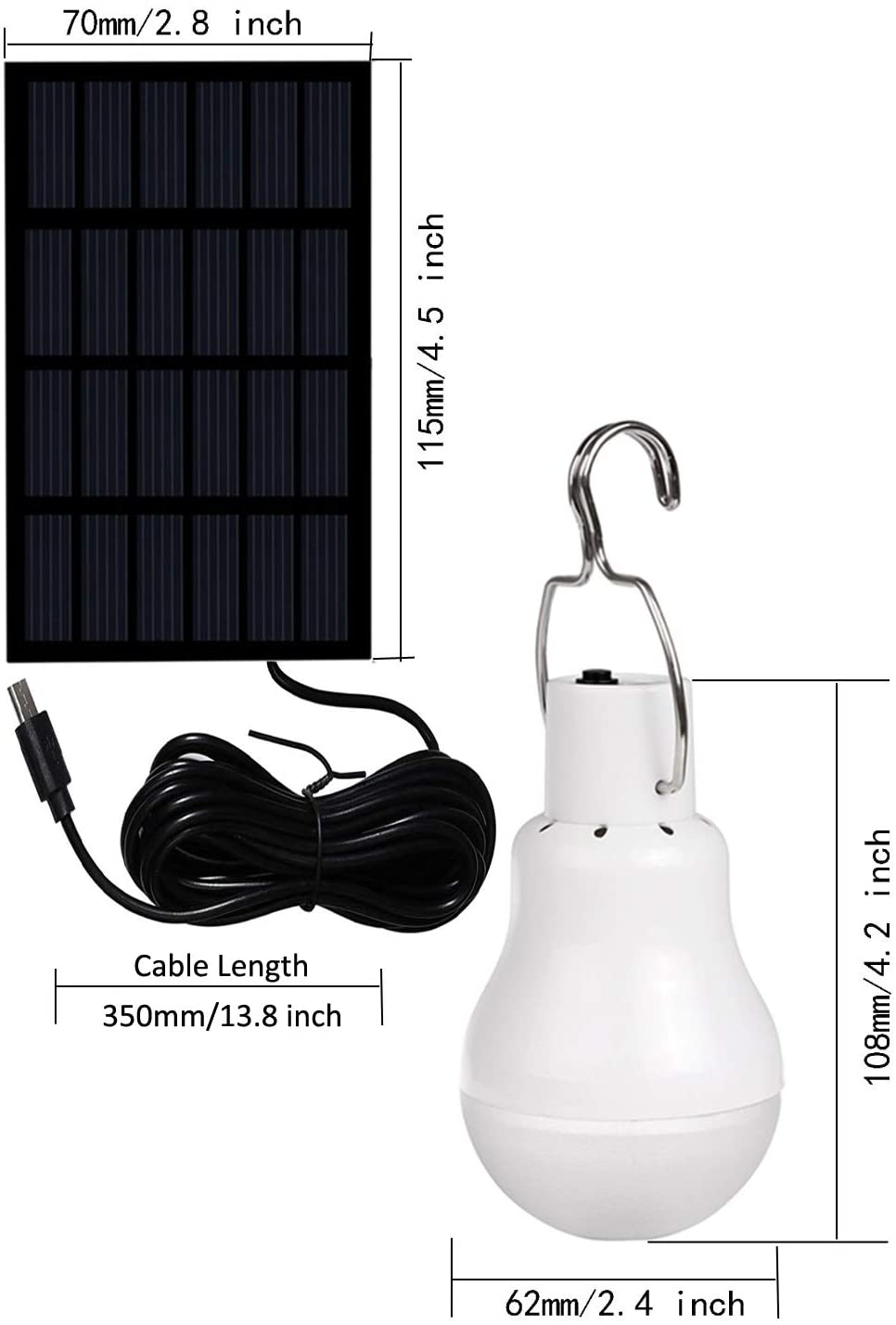 12 LED Waterproof Solar Hanging Lamp - Outdoor Courtyard Garden & Camping Light