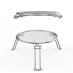 Portable Stainless Steel BBQ Grill - Folding Barbecue Plate for Camping & Outdoor Cooking Accessories