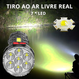 Ultra Bright Rechargeable LED Flashlight with COB Side Light, 4 Modes, for Outdoor Adventure - 3 in 1 Torch