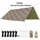 Ultra Light Waterproof Square Camouflage Awnings - Outdoor Camping Tarp, Travel Sun Shelter, Garden Canopy