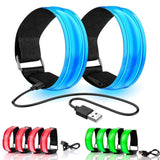 USB Charging LED Night Running Armband - Reflective Safety Belt for Outdoor Sports