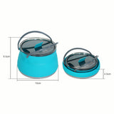 Portable Silicone Folding Kettle - Collapsible Mini Boiling Water Pot with Handle for Outdoor Camping & Hiking Coffee/Tea