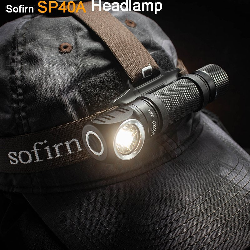 USB Rechargeable LED Headlamp LH351D 1200lm - TIR Optics, 18650/18350, Magnetic Tail, Angle Flashlight