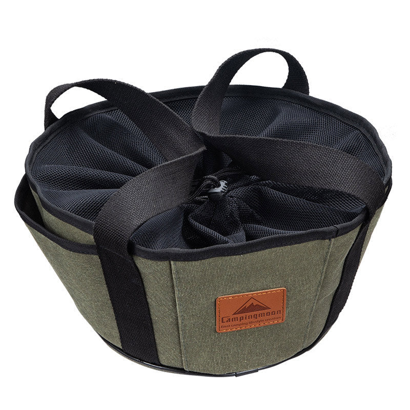 Outdoor Camping Barbecue Storage Bag - Portable Canvas Tote for Cookware and Oven Accessories