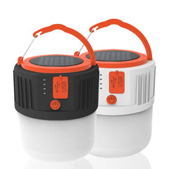 Portable Solar Camping Lantern: USB Rechargeable Tent Lamp, 2400mAh Power Bank for BBQ, Hiking, Emergency