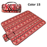 Portable Folding Picnic Mat - Thick, Moisture-Proof, Nation Style Print for Camping, Beach, Baby, and Travel