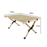 Portable Folding Wood Table with Carry Bag - Large Wooden Desk for Camping, Beach, Picnic, Outdoor, Garden, Backyard Furniture