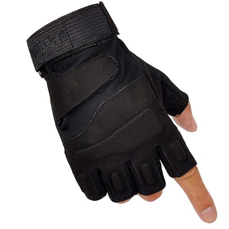 Men's Tactical Half Finger Gloves for Shooting, Hiking, Camping, Military, Hunting, Airsoft, and Outdoor Sports