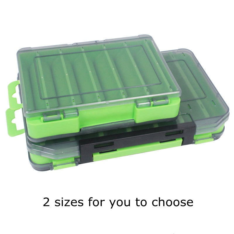 14-Compartment Waterproof Double-Sided Fishing Lure and Tackle Storage Box