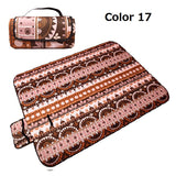 Portable Folding Picnic Mat - Thick, Moisture-Proof, Nation Style Print for Camping, Beach, Baby, and Travel