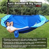 2-Person Outdoor Hammock with Mosquito Net & Rain Fly Tarp for Travel, Camping, Hiking, Garden - Portable Sleep Swing