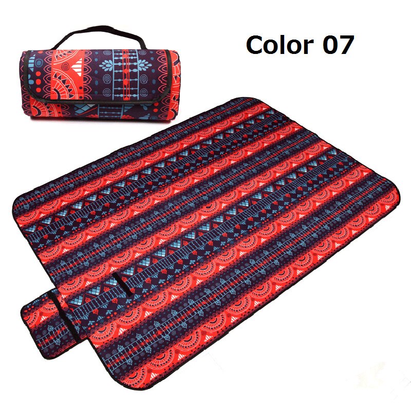 Portable Folding Picnic Mat - Thick, Moisture-Proof, Nation Style Print for Camping, Beach, Baby, and Travel