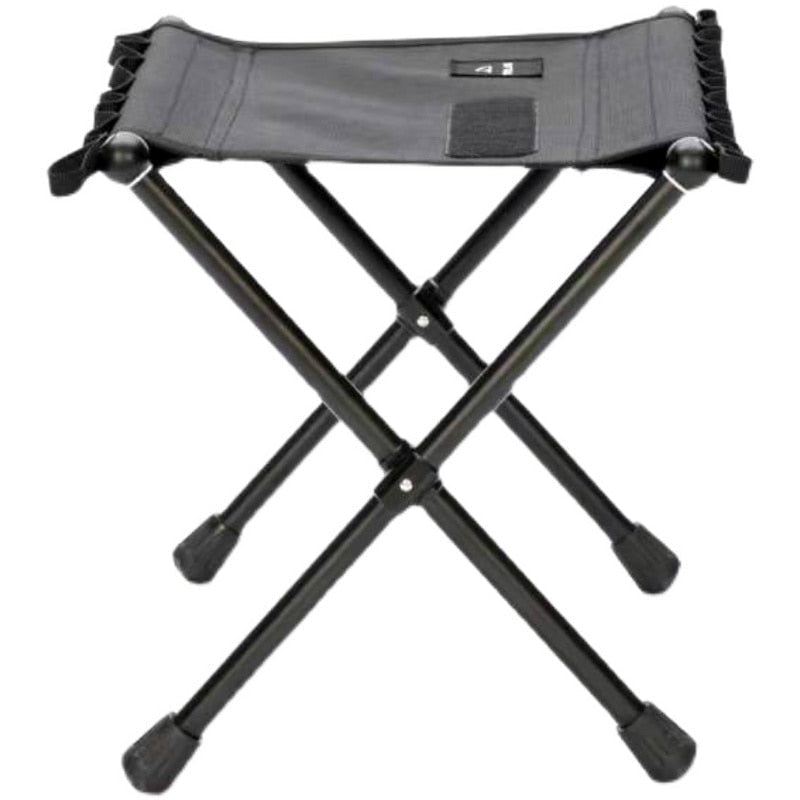 Lightweight Aluminum Alloy Folding Tactical Camp Stool - Portable Outdoor Camping, Fishing Moon Chair with Cordura Fabric