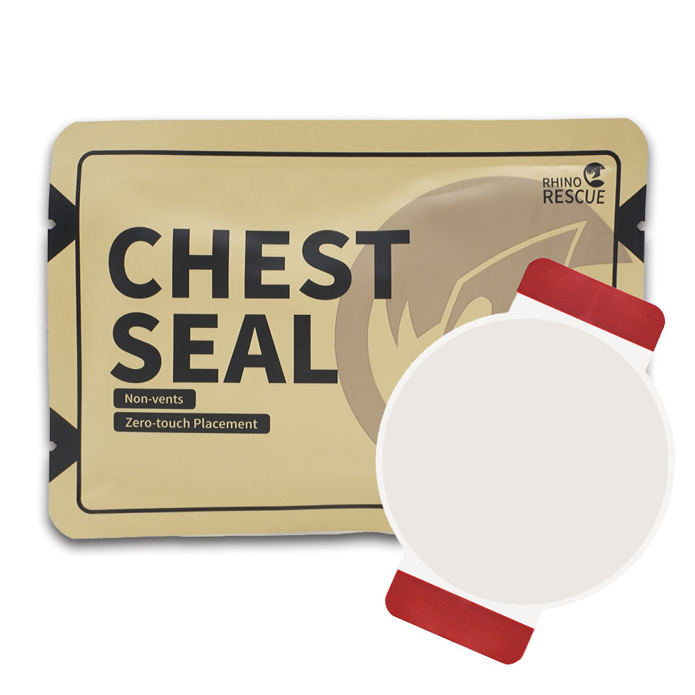 Vented Chest Seal for Open Chest Injuries - Adhesive Medical Dressing