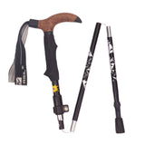 Lightweight Foldable Trekking Poles - Portable Hiking Sticks & Walking Crutches for Camping & Elderly