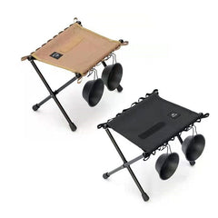 Lightweight Aluminum Alloy Folding Tactical Camp Stool - Portable Outdoor Camping, Fishing Moon Chair with Cordura Fabric