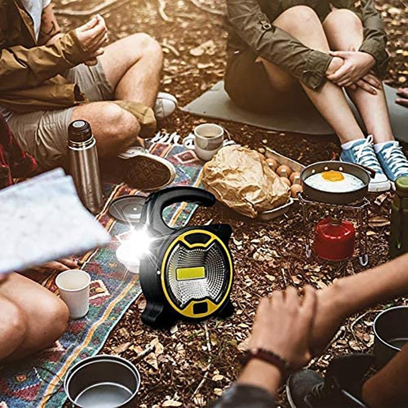 Portable LED Work Lamp: Waterproof, Rechargeable Emergency Lantern & Floodlight for Outdoor Hiking & Camping