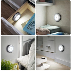 6 LED Motion Sensor Night Lights - PIR Infrared, Auto On/Off for Home, Bedroom, Bedside, Stair, Cabinet